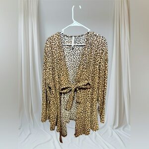 EUC 3X NORDSTROM BRAND CHEETAH CARDIGAN